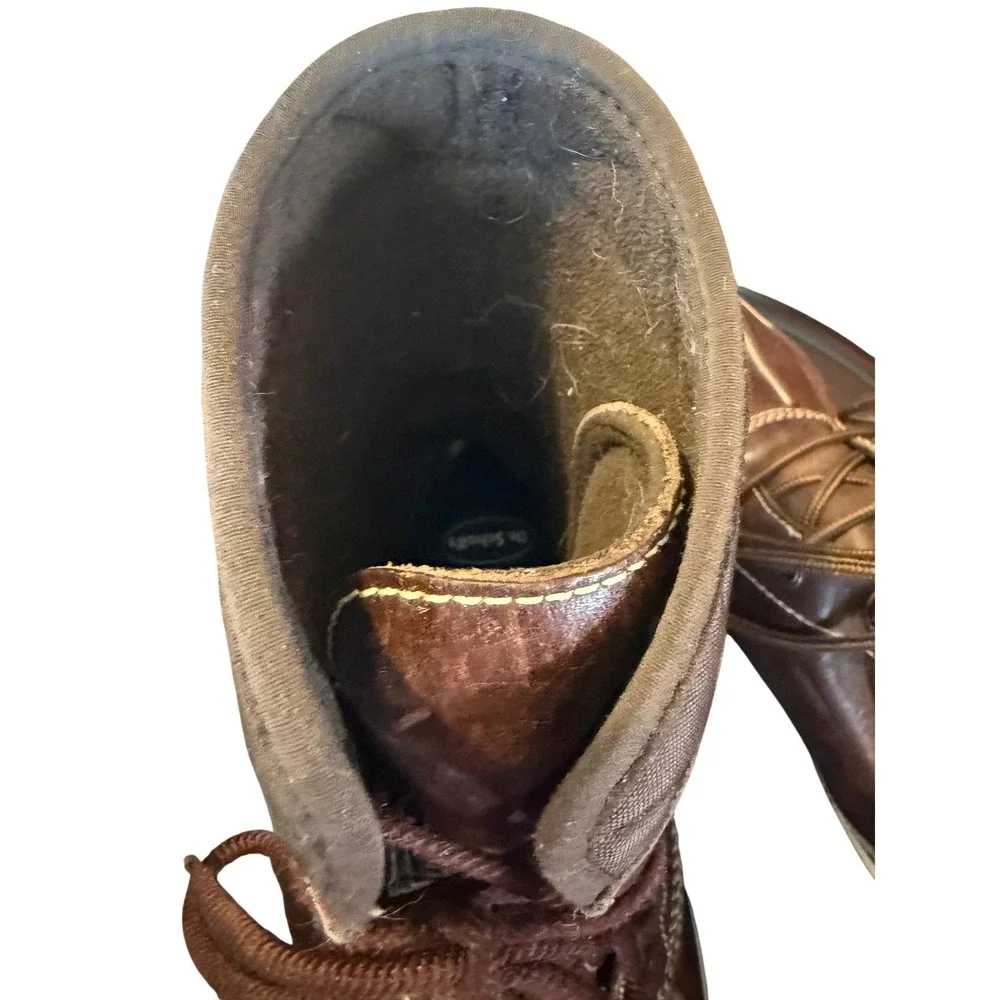 LL Bean Bar‎ Harbor Tek 2.5 Leather Duck Boots Brown Waterproof Womens 8 301344